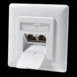 LogiLink Διπλή Πρίζα Δικτύου RJ45 με Πλαίσιο σε Λευκό Χρώμα NP0123