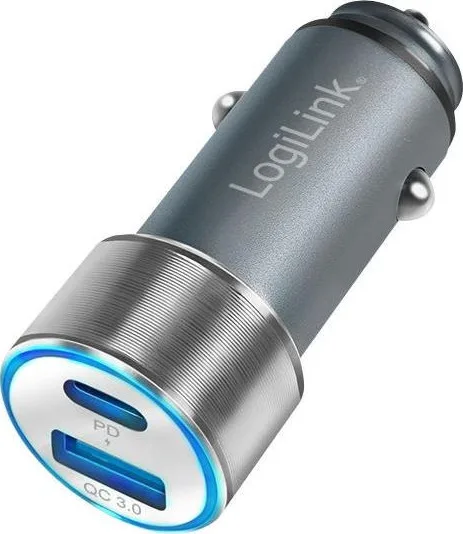 LogiLink Φορτιστής Αυτοκινήτου 36W Γρήγορης Φόρτισης με Θύρες: 1xUSB 1xType-C Γκρι PA0252 LogiLink Φορτιστής Αυτοκινήτου 36W Γρήγορης Φόρτισης με Θύρες: 1xUSB 1xType-C Γκρι PA0252 - Image 1
