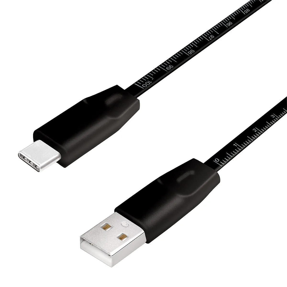 LogiLink Flat USB 2.0 Cable USB-C male - USB-A Μαύρο 1m CU0157 LogiLink Flat USB 2.0 Cable USB-C male - USB-A Μαύρο 1m CU0157 - Image 1