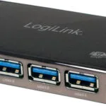 LogiLink Hub 4 Θυρών USB 3.0 με σύνδεση USB-A Ασημί UA0282