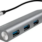 LogiLink Hub 4 Θυρών USB 3.1 με σύνδεση USB-C Γκρι UA0309
