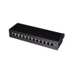 LogiLink Patch Panel για Rack 1U 19" 12 Θυρών cat6a Μαύρο NP0019B