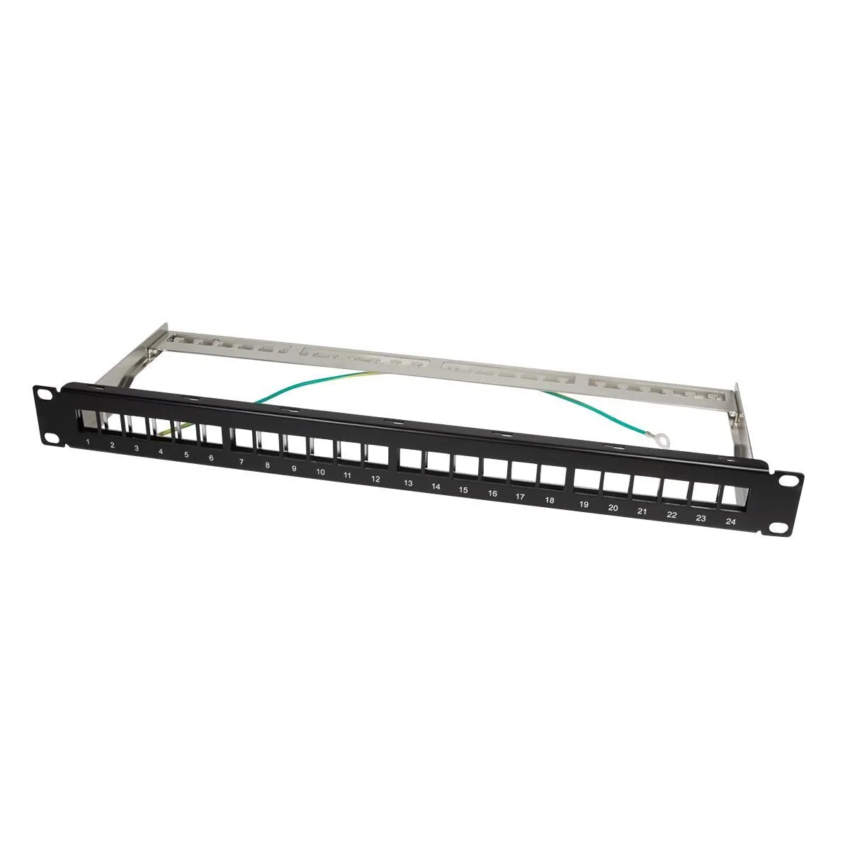 LogiLink Patch Panel Keystone για Rack 1U 19" 24 Θυρών Μαύρο NK4042 LogiLink Patch Panel Keystone για Rack 1U 19" 24 Θυρών Μαύρο NK4042 - Image 1