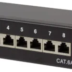 LogiLink Patch Panel Shielded για Rack 1U 8 Θυρών cat6a Μαύρο NP0018B