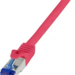 LogiLink S/FTP Cat.6a (Gigabit) Καλώδιο Δικτύου Ethernet 0.5m Κόκκινο C6A024S