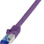 LogiLink S/FTP Cat.6a (Gigabit) Καλώδιο Δικτύου Ethernet 0.5m Μωβ C6A029S