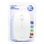 LogiLink Slim Ενσύρματο Ποντίκι Λευκό