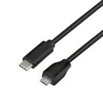 LogiLink USB 2.0 Cable USB-C male - micro USB-A Μαύρο 0.5m CU0196