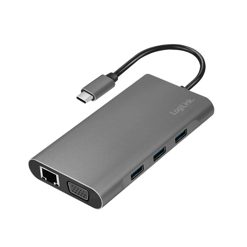 LogiLink USB-C Docking Station με HDMI 4K PD Ethernet και συνδεση 2 Οθονών Ασημί (UA0383) LogiLink USB-C Docking Station με HDMI 4K PD Ethernet και συνδεση 2 Οθονών Ασημί (UA0383) - Image 1