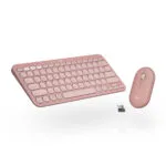 Logitech Pebble 2 Ασύρματο Σετ Πληκτρολόγιο & Ποντίκι Αγγλικό US Ροζ