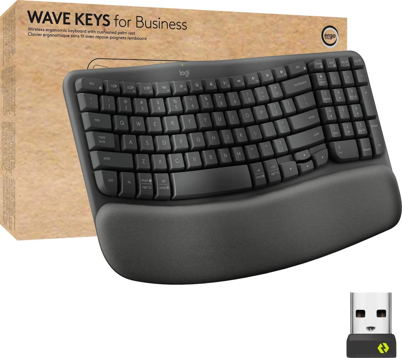 Logitech Wave Keys for Business Ασύρματο Πληκτρολόγιο Αγγλικό US Γκρι Logitech Wave Keys for Business Ασύρματο Πληκτρολόγιο Αγγλικό US Γκρι - Image 1