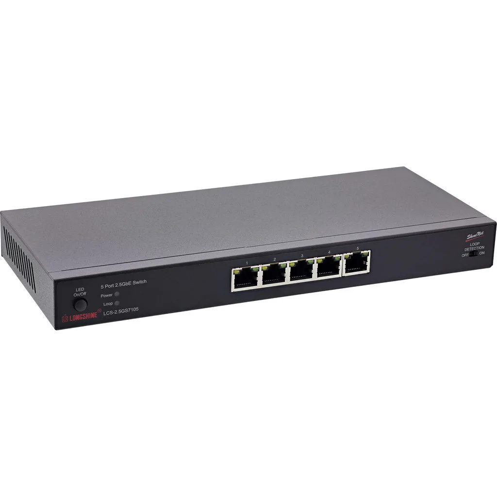 Longshine LCS-2.5GS7105 Unmanaged L2 Switch με 5 Θύρες Ethernet Longshine LCS-2.5GS7105 Unmanaged L2 Switch με 5 Θύρες Ethernet - Image 1