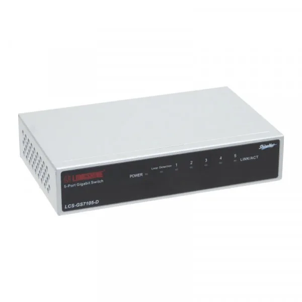 Longshine LCS-GS7105-E Unmanaged L2 Switch με 5 Θύρες Gigabit (1Gbps) Ethernet Longshine LCS-GS7105-E Unmanaged L2 Switch με 5 Θύρες Gigabit (1Gbps) Ethernet - Image 1