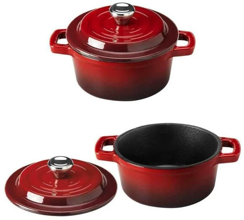 Lumarko Gusskönig Seasoned 6× 300ml Mini Dutch Oven Set Lumarko Gusskönig Seasoned 6× 300ml Mini Dutch Oven Set - Image 1