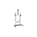 Manhattan Aluminum Heavy-Duty Height-Adjustable Multimedia Βάση Τηλεόρασης Δαπέδου έως 100" και 100kg