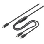 Manhattan Braided USB 2.0 Cable USB-C male - USB-C 100W PD Μαύρο 2m 355810