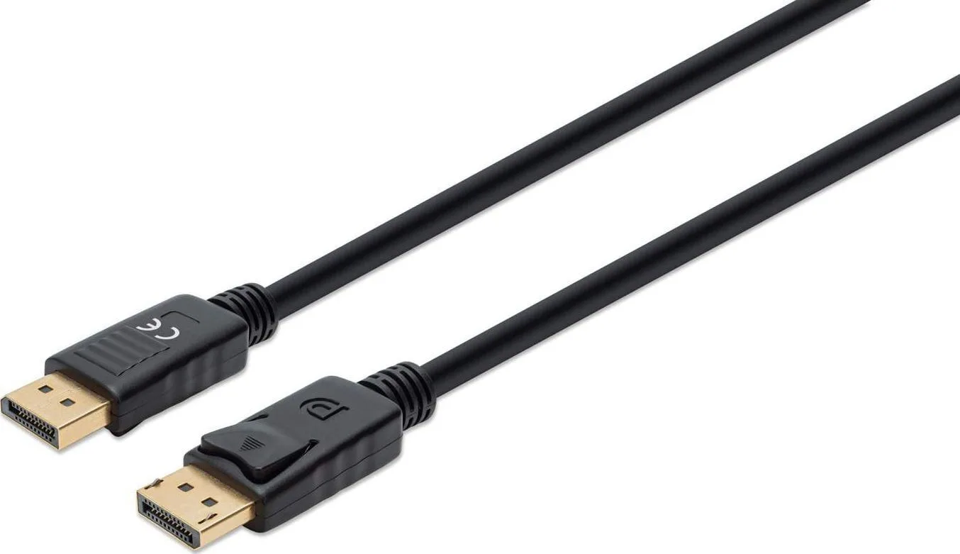 Manhattan Cable DisplayPort male - DisplayPort male 1m Μαύρο (355568) Manhattan Cable DisplayPort male - DisplayPort male 1m Μαύρο (355568) - Image 1