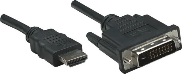 Manhattan Cable DVI-D male - HDMI male 1.8m (372503) Manhattan Cable DVI-D male - HDMI male 1.8m (372503) - Image 1