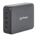Manhattan Βάση Φόρτισης GaN με 4 Θύρες USB-C 240W Power Delivery σε Μαύρο χρώμα (102667)