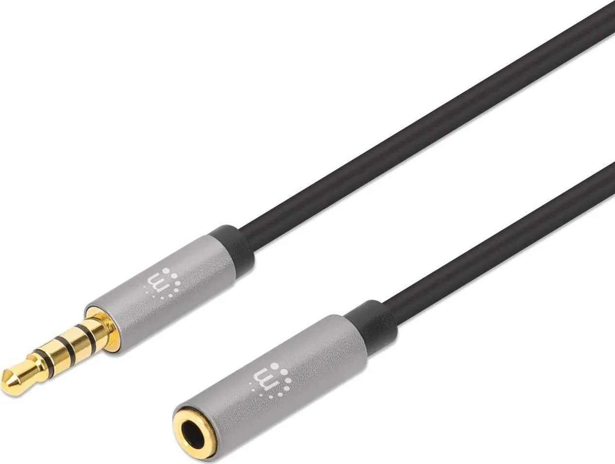 Manhattan Καλώδιο Ήχου 3.5mm male - 3.5mm female Γκρι 1m 356022 Manhattan Καλώδιο Ήχου 3.5mm male - 3.5mm female Γκρι 1m 356022 - Image 1
