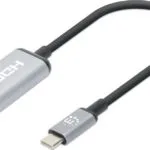 Manhattan Μετατροπέας USB-C male σε HDMI female Ασημί 1τμχ 153706