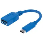 Manhattan Μετατροπέας USB-C male σε USB-A female Μπλε 1τμχ 353540