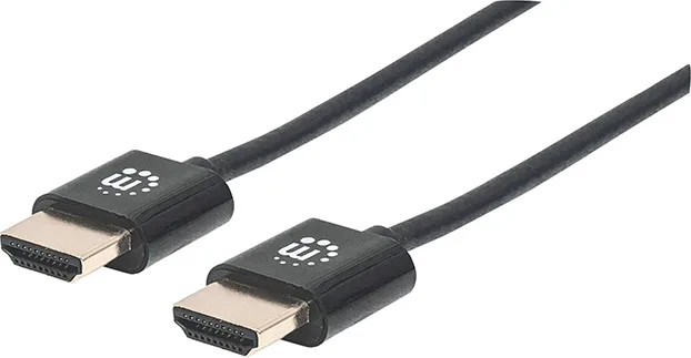 Manhattan HDMI 1.4 High Speed 1080p 120Hz Cable HDMI male - HDMI male 1.8m Μαύρο 394369 Manhattan HDMI 1.4 High Speed 1080p 120Hz Cable HDMI male - HDMI male 1.8m Μαύρο 394369 - Image 1