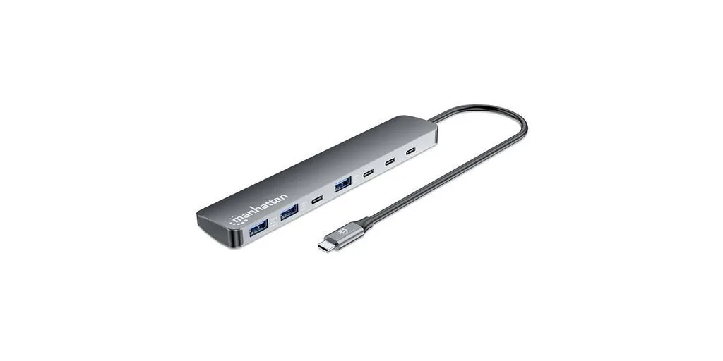 Manhattan Hub 10 Θυρών με σύνδεση USB-A Γκρι 181167 Manhattan Hub 10 Θυρών με σύνδεση USB-A Γκρι 181167 - Image 1