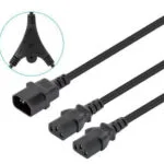 Manhattan IEC C14 / IEC C13 - IEC C14 / IEC C13 Cable 1.8m Μαύρο 157469