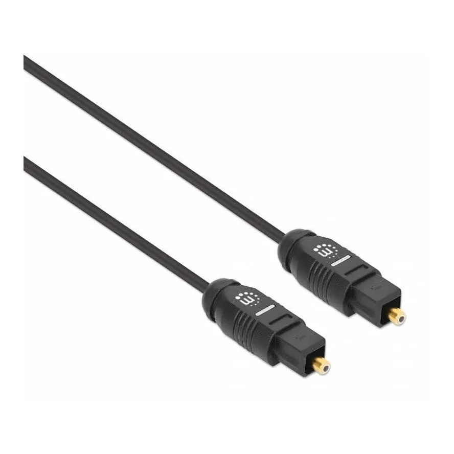 Manhattan Optical Audio Cable TOS male - TOS male Μαύρο 3m (356084) Manhattan Optical Audio Cable TOS male - TOS male Μαύρο 3m (356084) - Image 1