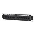 Manhattan Patch Panel για Rack 1U 10" 12 Θυρών cat6 Μαύρο 720748