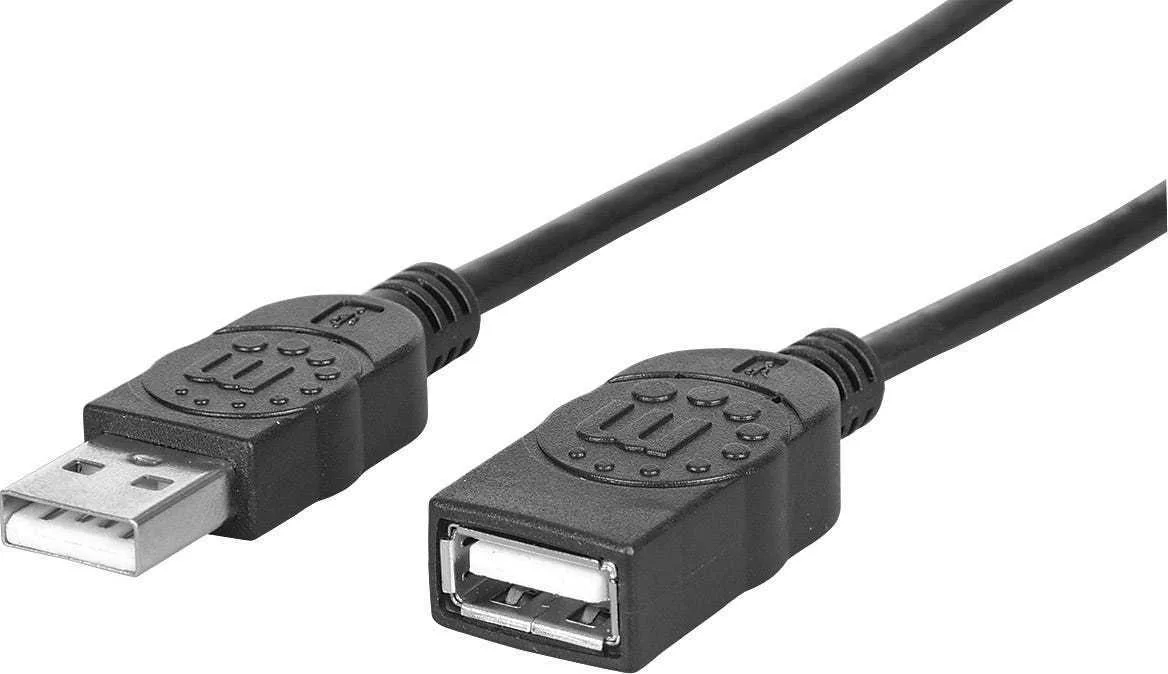 Manhattan USB 2.0 Cable USB-A male - USB-A female 1m (308519) Manhattan USB 2.0 Cable USB-A male - USB-A female 1m (308519) - Image 1