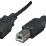 Manhattan USB 2.0 Cable USB-A male - USB-B male Μαύρο 0.5m 374507