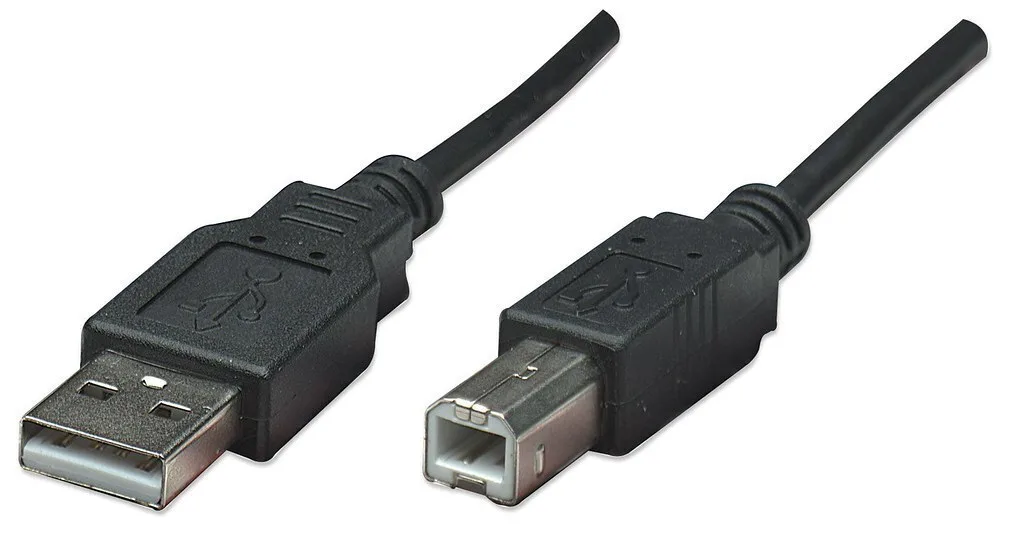 Manhattan USB 2.0 Cable USB-A male - USB-B male Μαύρο 0.5m 374507 Manhattan USB 2.0 Cable USB-A male - USB-B male Μαύρο 0.5m 374507 - Image 1