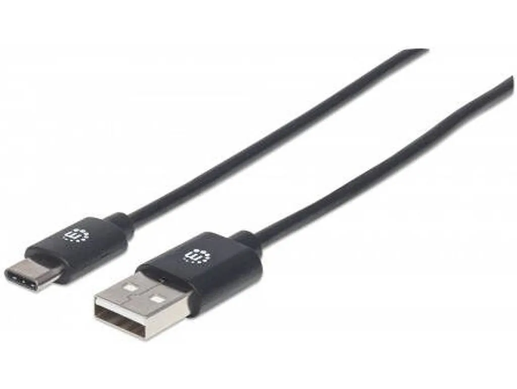 Manhattan USB 2.0 Cable USB-C male - USB-A Μαύρο 2m 354929 Manhattan USB 2.0 Cable USB-C male - USB-A Μαύρο 2m 354929 - Image 1