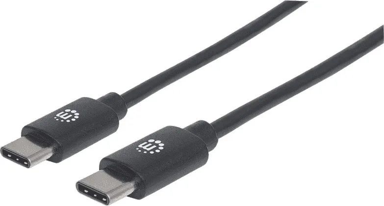 Manhattan USB 2.0 Cable USB-C male - USB-C 60W PD Μαύρο 2m 354875 Manhattan USB 2.0 Cable USB-C male - USB-C 60W PD Μαύρο 2m 354875 - Image 1
