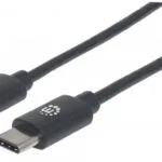 Manhattan USB 2.0 Cable USB-C male - USB-C Μαύρο 0.5m 354868