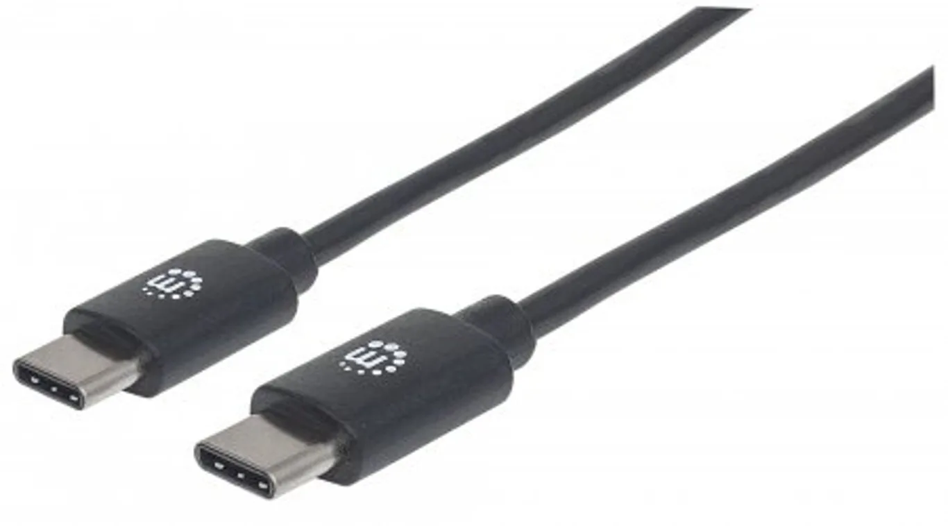 Manhattan USB 2.0 Cable USB-C male - USB-C Μαύρο 0.5m 354868 Manhattan USB 2.0 Cable USB-C male - USB-C Μαύρο 0.5m 354868 - Image 1