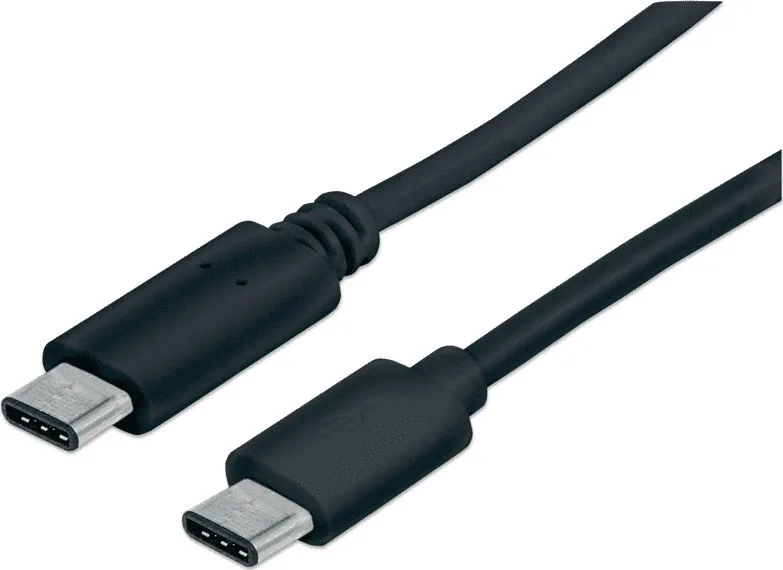 Manhattan USB 2.0 Cable USB-C male - USB-C Μαύρο 1m 353342 Manhattan USB 2.0 Cable USB-C male - USB-C Μαύρο 1m 353342 - Image 1