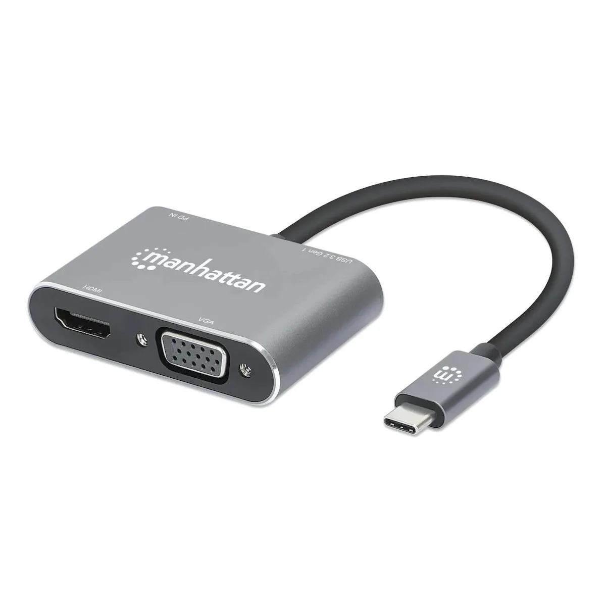 Manhattan USB-C Docking Station με HDMI 4K PD και σύνδεση 2 Οθονών Γκρι (130691) Manhattan USB-C Docking Station με HDMI 4K PD και σύνδεση 2 Οθονών Γκρι (130691) - Image 1