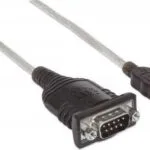 Manhattan USB to Serial Converter Μετατροπέας USB-A male σε Serial male Ασημί