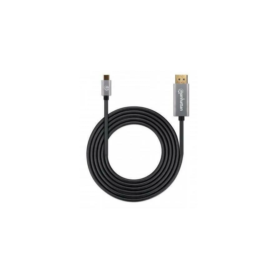 Manhattan Video Cable USB-C male - DisplayPort Μαύρο 2m 354844 Manhattan Video Cable USB-C male - DisplayPort Μαύρο 2m 354844 - Image 1