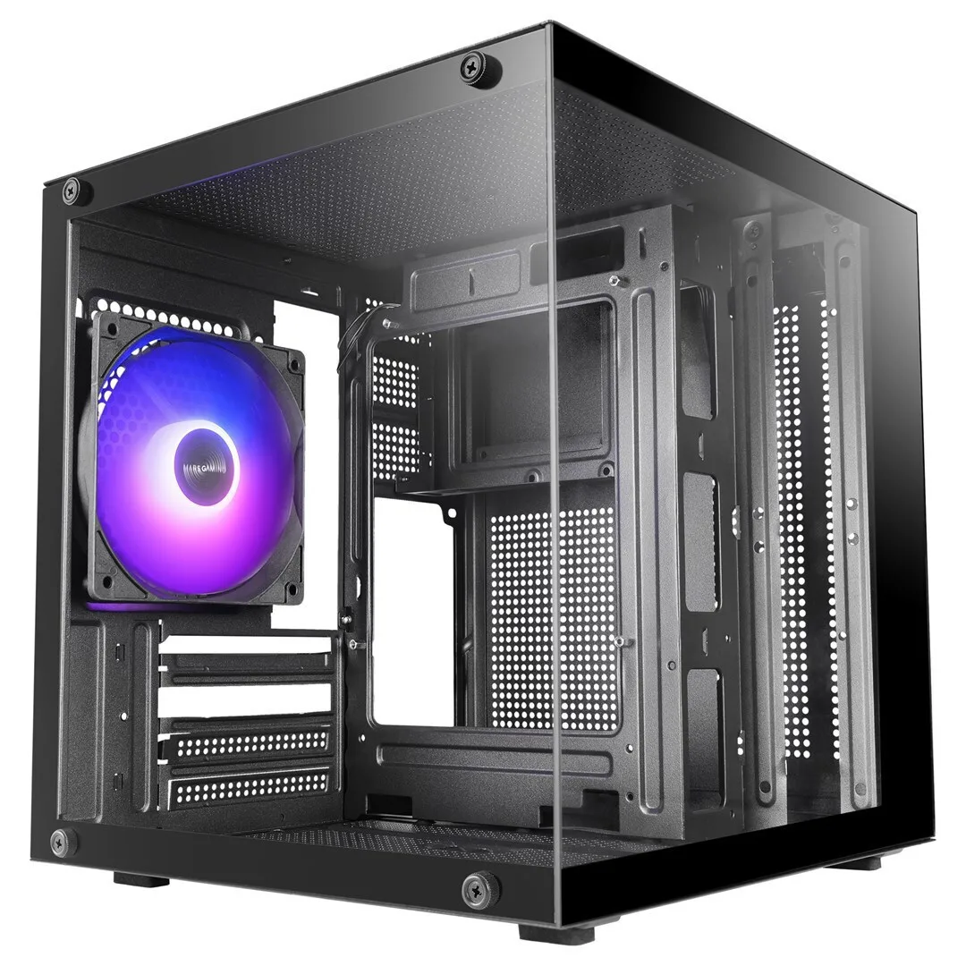 Mars Gaming MC-CUBE Gaming Midi Tower Κουτί Υπολογιστή με Πλαϊνό Παράθυρο και RGB Φωτισμό Μαύρο Mars Gaming MC-CUBE Gaming Midi Tower Κουτί Υπολογιστή με Πλαϊνό Παράθυρο και RGB Φωτισμό Μαύρο - Image 1