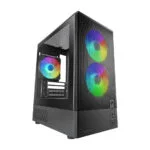 Mars Gaming MC-ONYX Gaming Mini Tower Κουτί Υπολογιστή με Πλαϊνό Παράθυρο και ARGB Φωτισμό Μαύρο