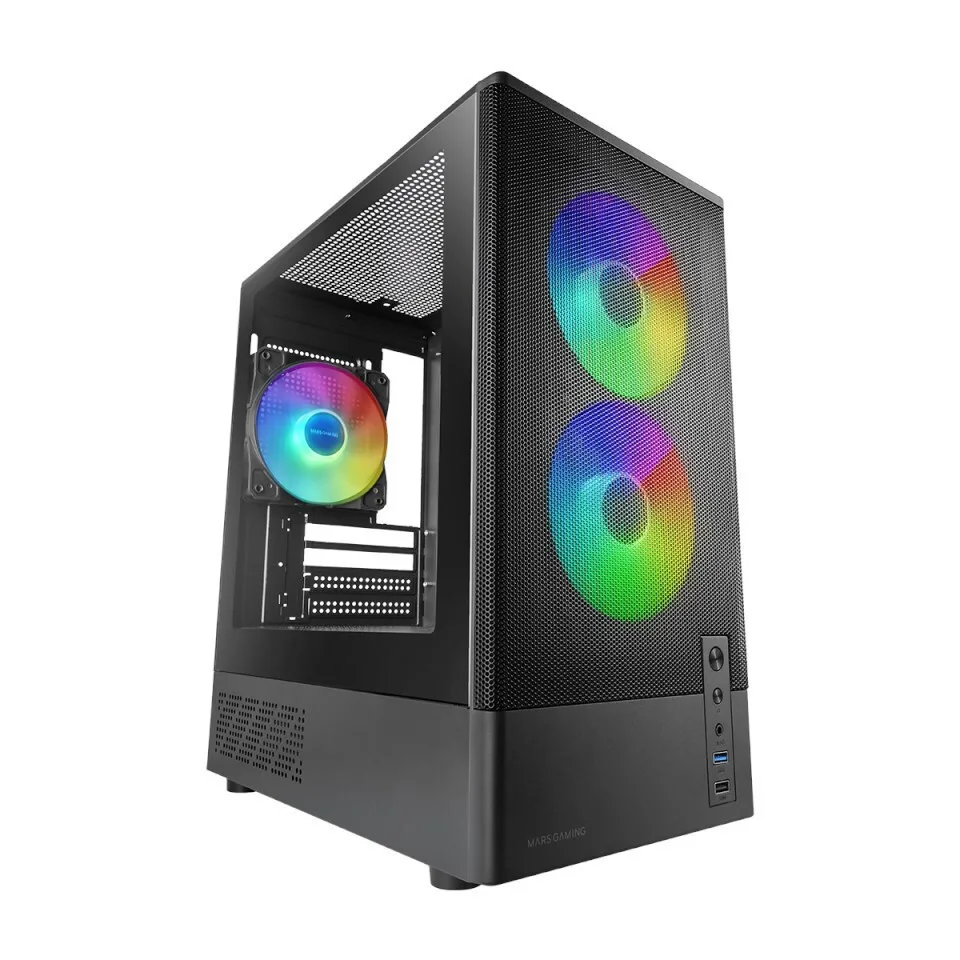 Mars Gaming MC-ONYX Gaming Mini Tower Κουτί Υπολογιστή με Πλαϊνό Παράθυρο και ARGB Φωτισμό Μαύρο Mars Gaming MC-ONYX Gaming Mini Tower Κουτί Υπολογιστή με Πλαϊνό Παράθυρο και ARGB Φωτισμό Μαύρο - Image 1