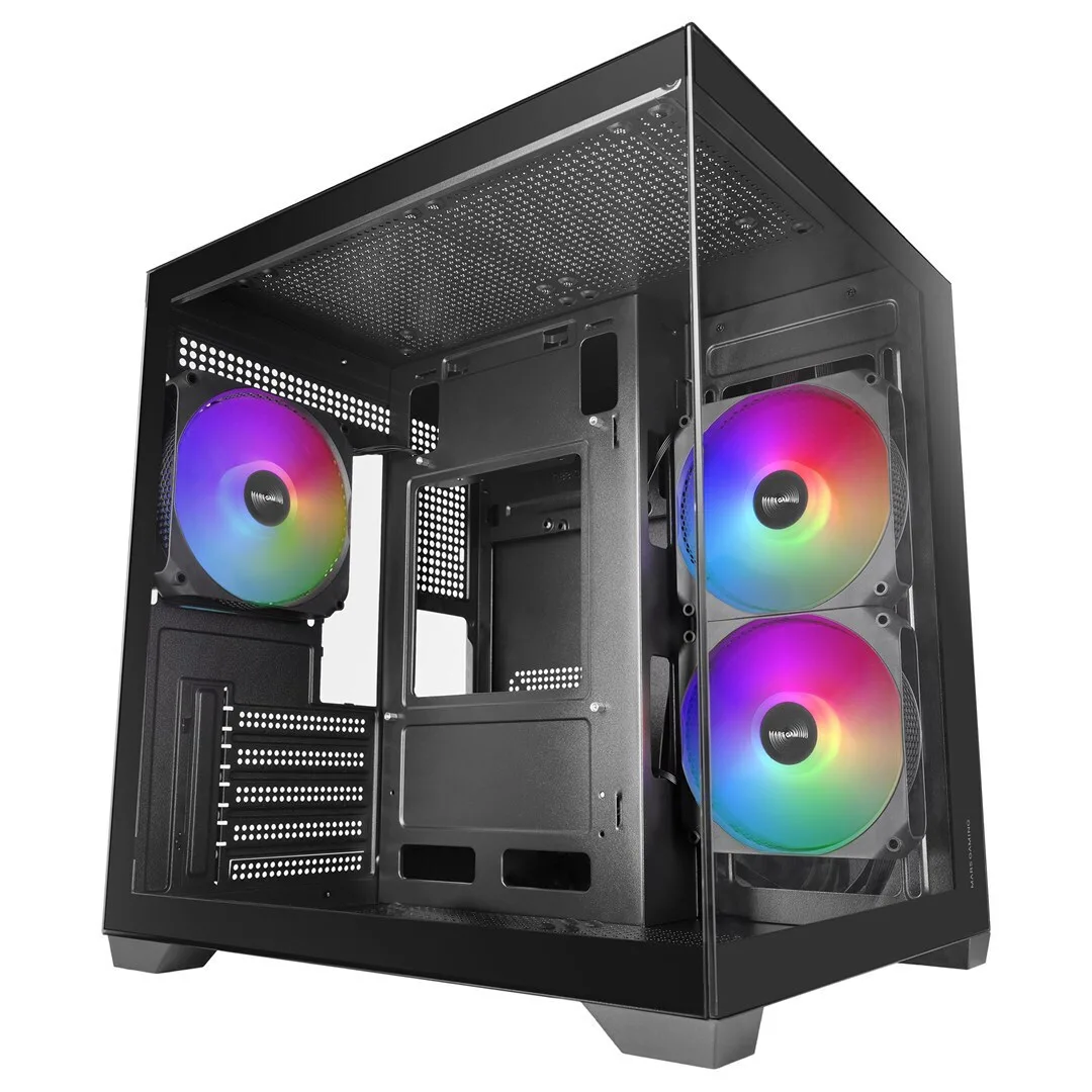Mars Gaming MC-VIEW3 Gaming Micro Tower Κουτί Υπολογιστή με Πλαϊνό Παράθυρο και RGB Φωτισμό Μαύρο Mars Gaming MC-VIEW3 Gaming Micro Tower Κουτί Υπολογιστή με Πλαϊνό Παράθυρο και RGB Φωτισμό Μαύρο - Image 1