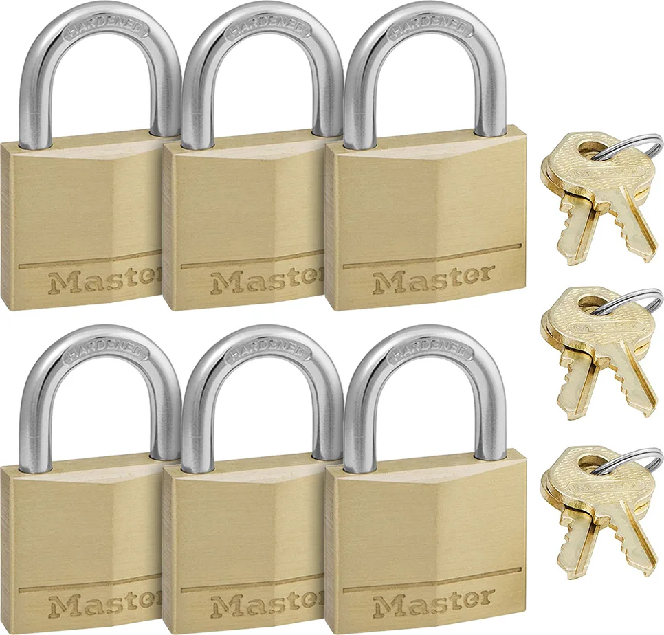Master Lock 140EURSIX Μπρούτζινο Λουκέτο Πέταλο με Κλειδί 40mm Ασημί 6τμχ 140460112 Master Lock 140EURSIX Μπρούτζινο Λουκέτο Πέταλο με Κλειδί 40mm Ασημί 6τμχ 140460112 - Image 1