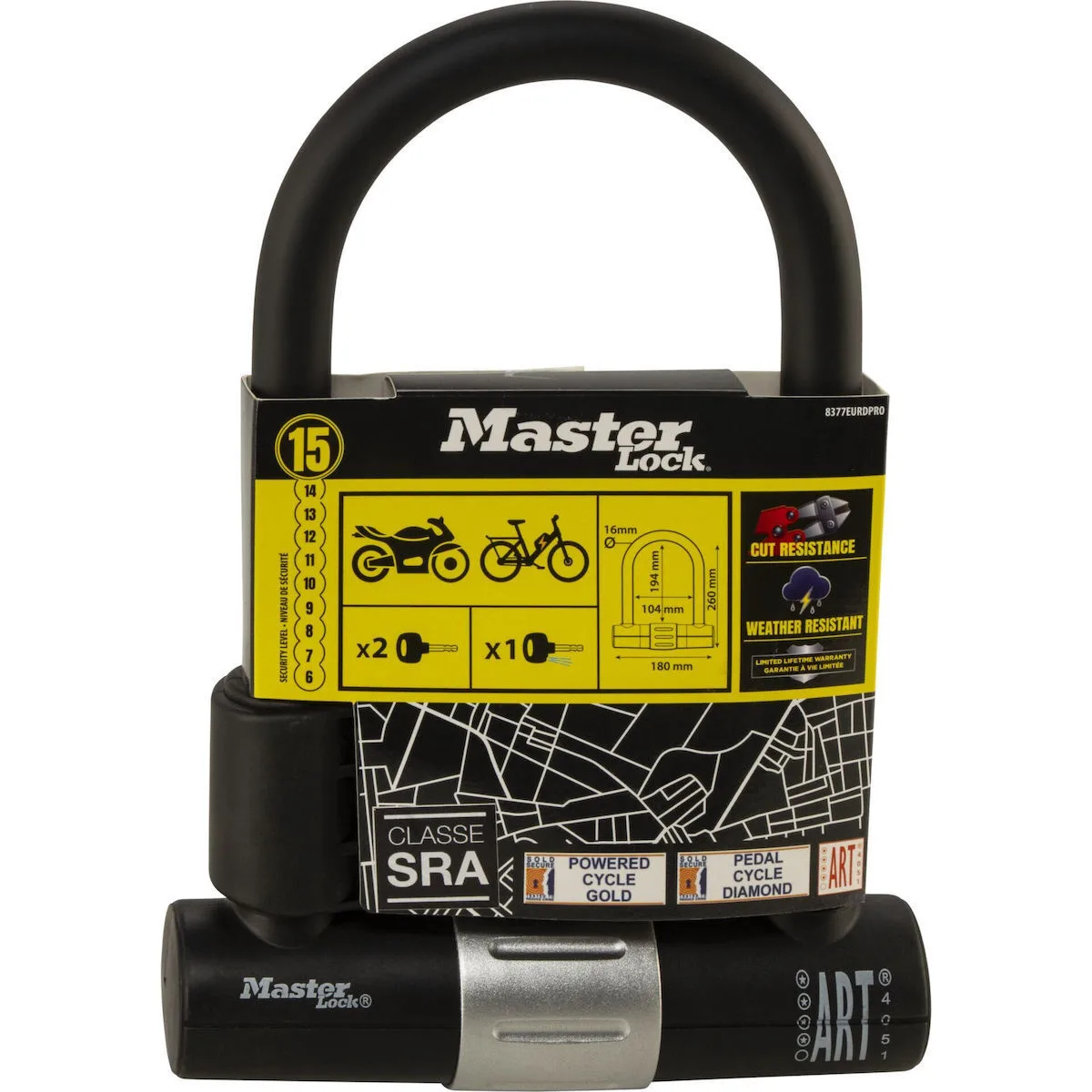 Master Lock Αντικλεπτικό Πέταλο Μοτοσυκλέτας Γκρι Χρώμα 8377EURDPRO Master Lock Αντικλεπτικό Πέταλο Μοτοσυκλέτας Γκρι Χρώμα 8377EURDPRO - Image 1