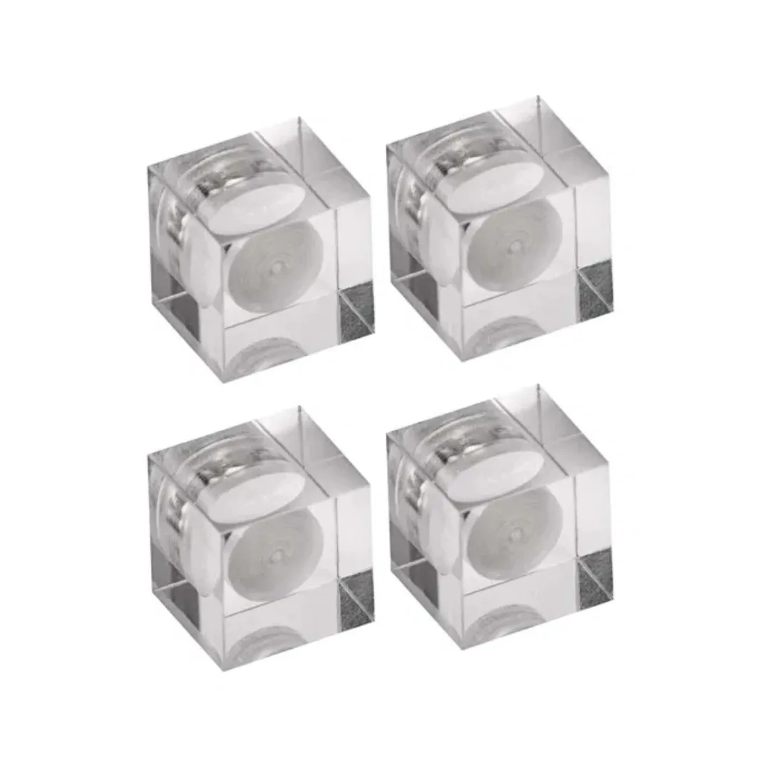 Maul Square Magnets Acrylic 1.5 Kg 4 Pc Set Transparent Maul Square Magnets Acrylic 1.5 Kg 4 Pc Set Transparent - Image 1