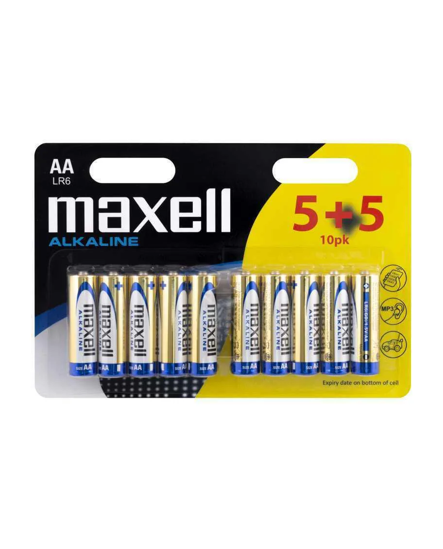 Maxell Αλκαλικές Μπαταρίες AA 1.5V 10τμχ Maxell Αλκαλικές Μπαταρίες AA 1.5V 10τμχ - Image 1